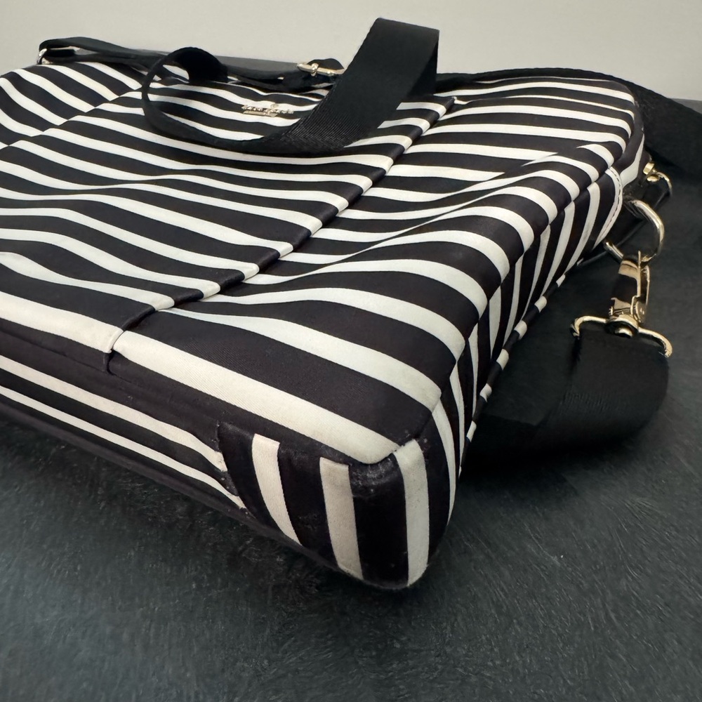 Kate Spade Classic Nylon Stripe Laptop Commuter Bag - Picture 8 of 12